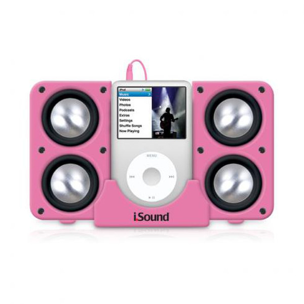 dreamGEAR i.Sound 4X Portable Speaker System Pink