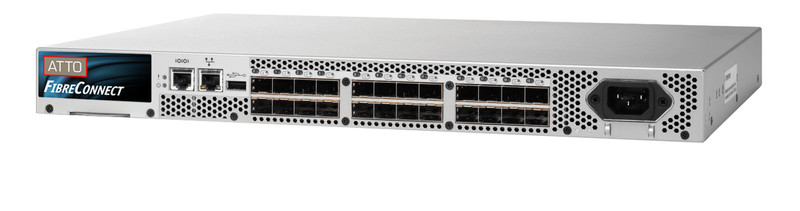 Atto FibreConnect 8316-D00 gemanaged Fast Ethernet (10/100) 1U Silber