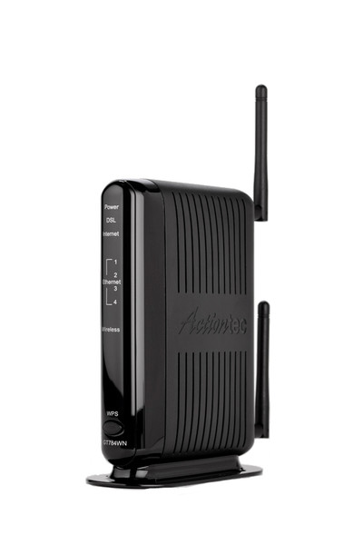 Actiontec GT784WN Fast Ethernet Black wireless router