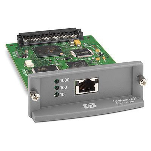 HP Jetdirect 635n Внутренний Ethernet LAN Зеленый, Серый сервер печати