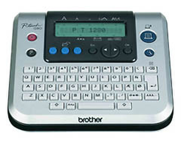 Brother PTouch1280 Черный, Cеребряный устройство печати этикеток/СD-дисков