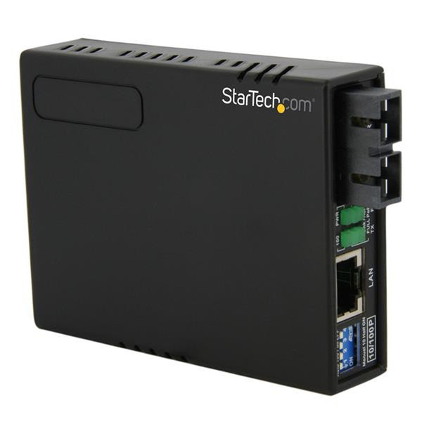 StarTech.com 10/100 Multi Mode Fiber to Ethernet Media Converter SC 2km with PoE network media converter