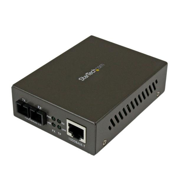 StarTech.com 1000 Mbps Gigabit Single-Mode Fiber Ethernet Media Converter SC 15km network media converter