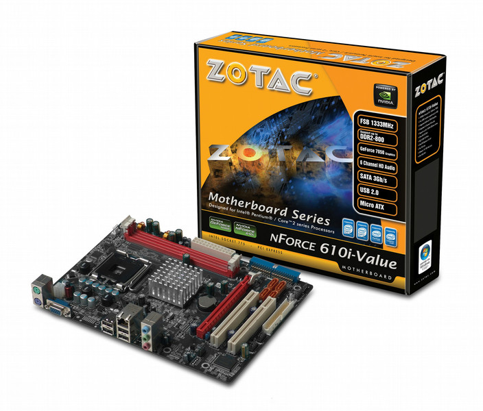 Zotac NF610I-L-E NVIDIA nForce 610i Socket T (LGA 775) Микро ATX материнская плата