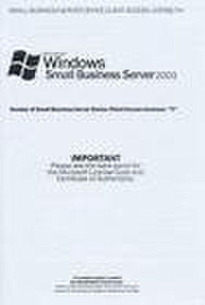 Microsoft SB SBS SVR STD 2003 CAL