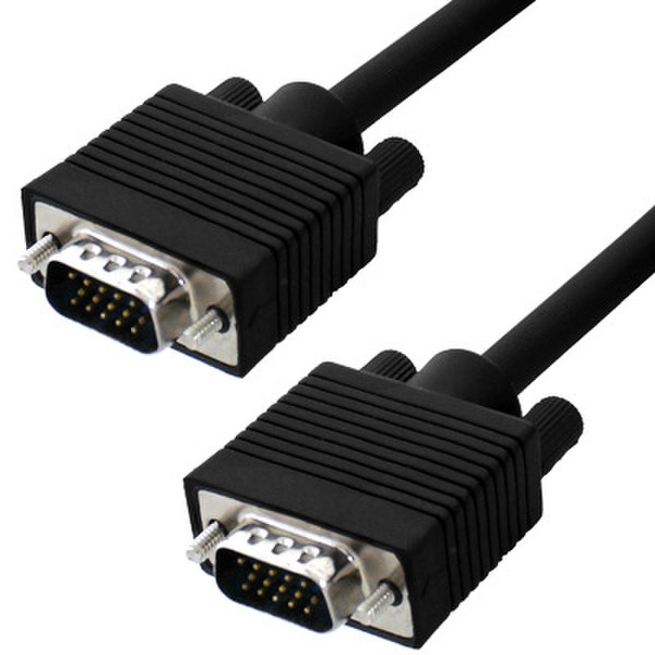 Cables Unlimited HDB15 Male to HDB15 Male SVGA 6 ft 1.83m HDB15 HDB15 Black