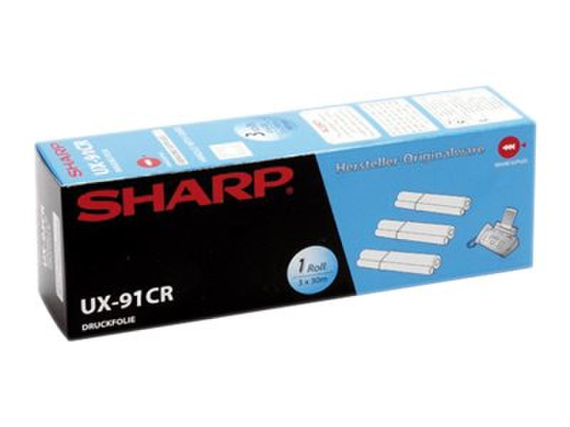 Sharp UX-91CR Fax ribbon 90pages Black 1pc(s) fax supply