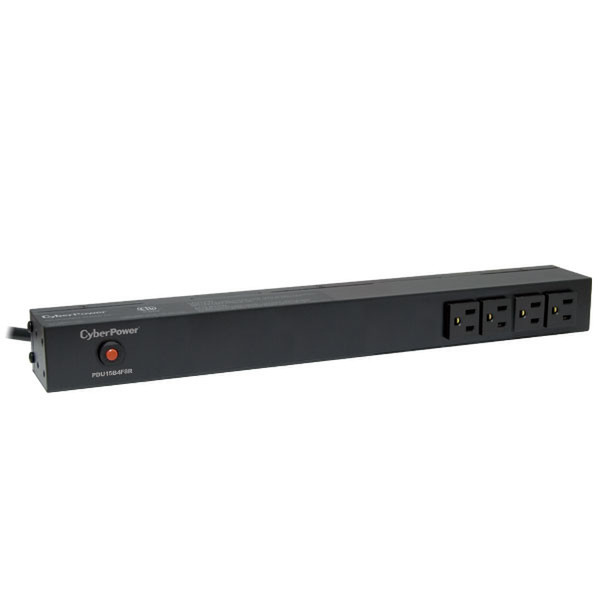 CyberPower PDU15B4F8R 12AC outlet(s) 1U Black power distribution unit (PDU)