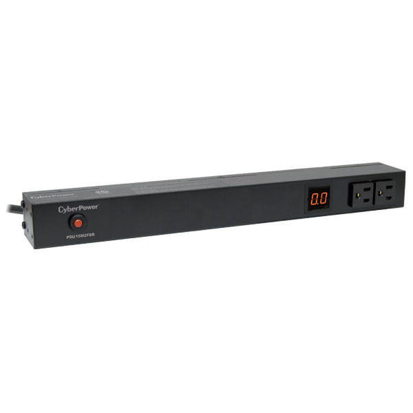 CyberPower PDU15M2F8R 10AC outlet(s) 1U Black power distribution unit (PDU)