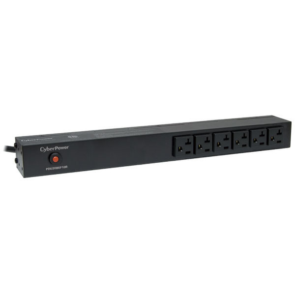 CyberPower PDU20B6F10R 16AC outlet(s) 1U Black power distribution unit (PDU)