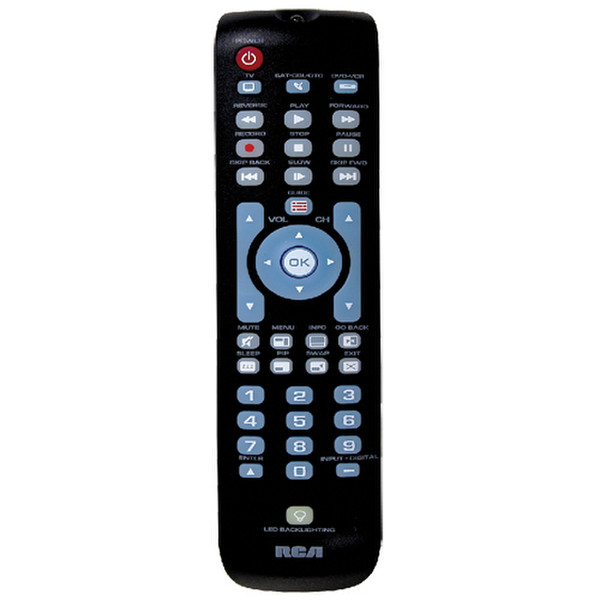 Audiovox RCRN03BR IR Wireless press buttons Black remote control