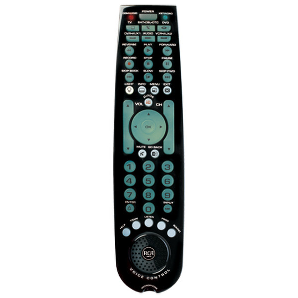 Audiovox RCRV06GR IR Wireless press buttons Black remote control