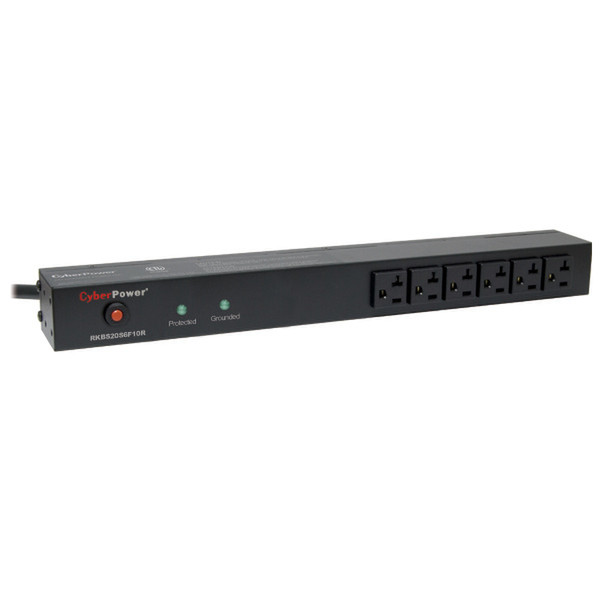CyberPower RKBS20S6F10R 16AC outlet(s) 120V 4.57m Black surge protector