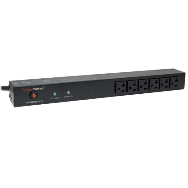 CyberPower RKBS20S6F12R 18AC outlet(s) 120V 4.57m Black surge protector