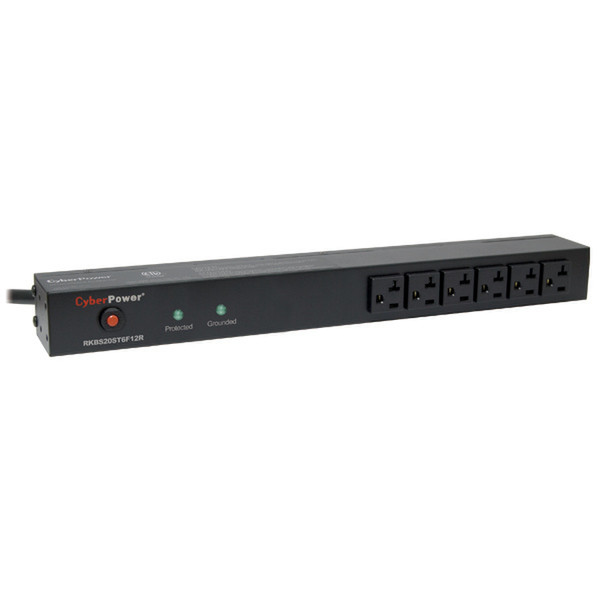 CyberPower RKBS20ST6F12R 18AC outlet(s) 120V 4.57m Black surge protector