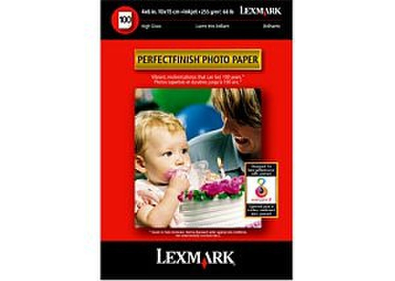 Lexmark PerfectFinish Photopaper, 10x15 cm, 100 Sheets photo paper