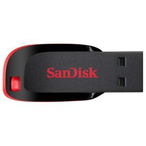 Sandisk Cruzer Blade 8GB 8ГБ USB 2.0 Type-A Черный, Красный USB флеш накопитель