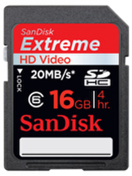 Sandisk Extreme HD Video SDHC 16GB 16ГБ SDHC карта памяти