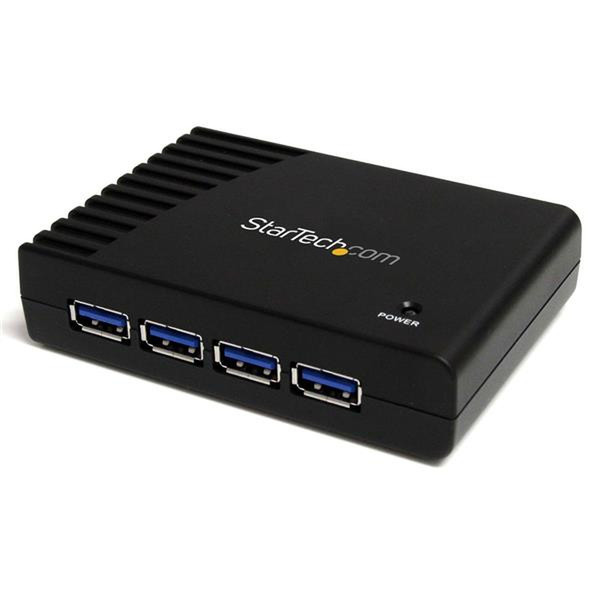 StarTech.com 4 Port Black SuperSpeed USB 3.0 Hub