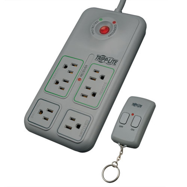 Tripp Lite Eco-Surge 6-Outlet Surge Protector, 6-ft. cord, 2100 Joules, Remote-Controlled