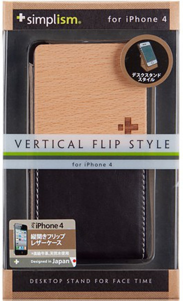 Simplism TR-VFIP4-CB/EN Flip case Black mobile phone case