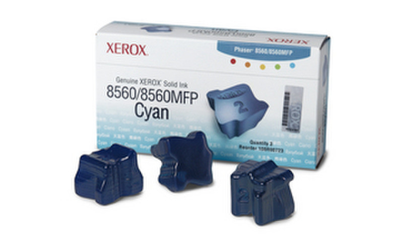 Tektronix Genuine Xerox Solid Ink (3 Sticks), Cyan 3400страниц 3шт чернильный стержень