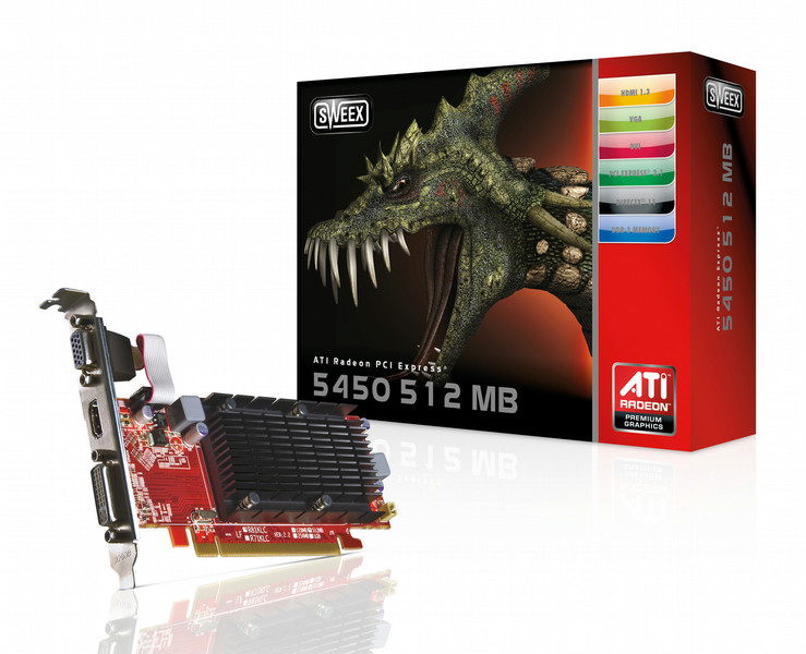 Sweex ATI Radeon 5450 512 MB PCI Express graphics card