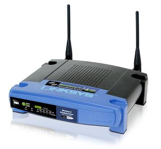 Linksys WRT54G Schnelles Ethernet Schwarz, Blau WLAN-Router