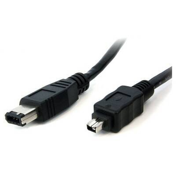 StarTech.com 1394-46-15 4.6m 4-p 6-p Black firewire cable