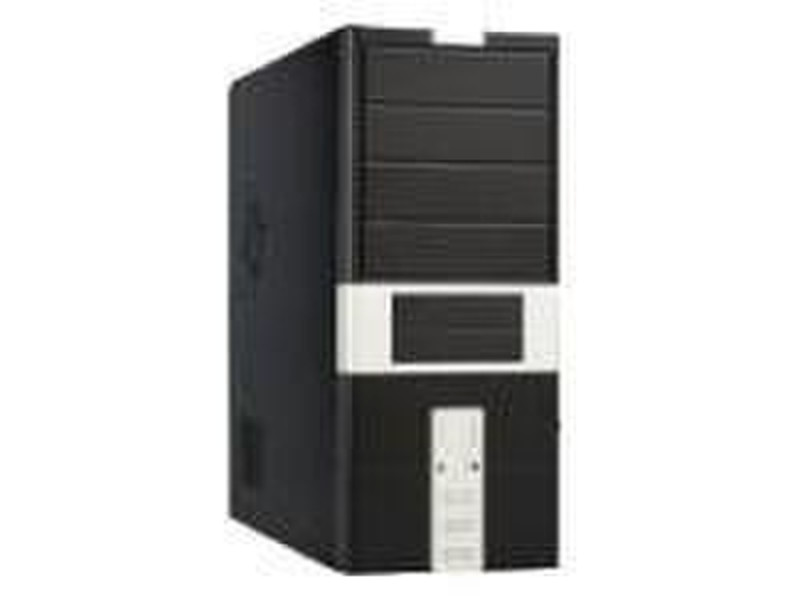 XCPD GEH-435-10U MidiTower, silver/black Midi-Tower Black,Silver computer case