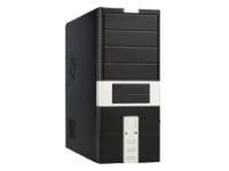 XCPD GEH-435-10U MidiTower, silver/black Midi-Tower Schwarz, Silber Computer-Gehäuse