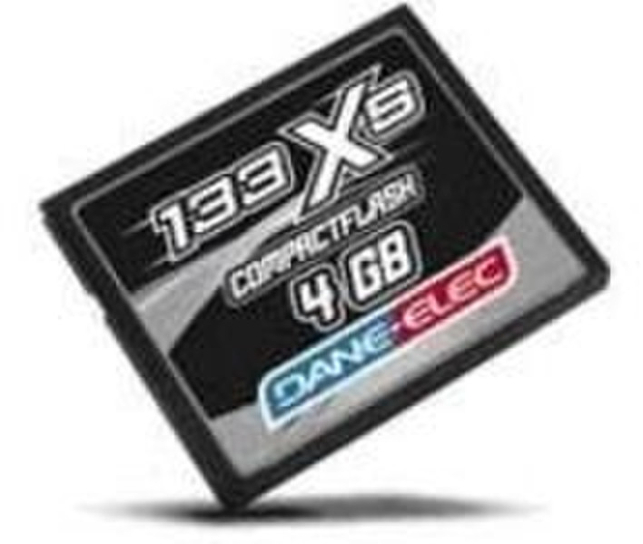 Dane-Elec CompactFlash Card 133x 4096MB 4GB CompactFlash memory card