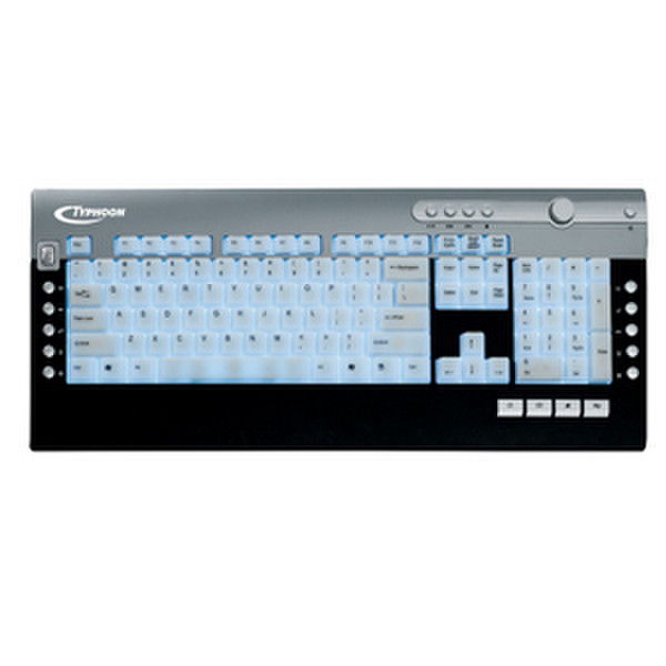Typhoon Blue Ice Keyboard USB+PS/2 клавиатура