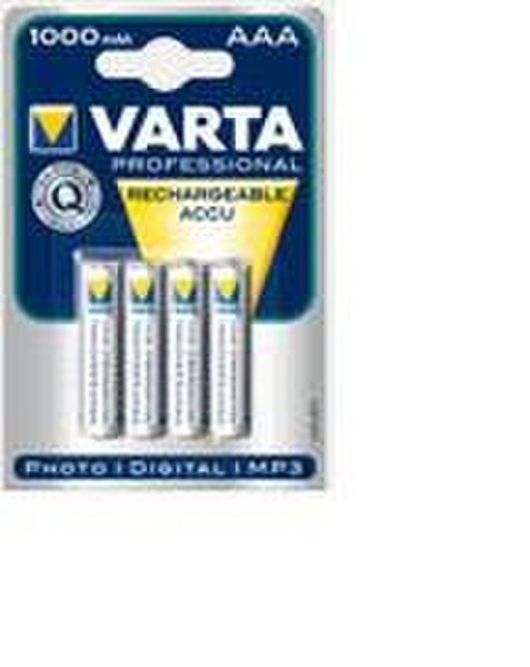 Varta System Rechargeabl 4AAA Nickel-Metallhydrid (NiMH) 1000mAh 1.2V Wiederaufladbare Batterie