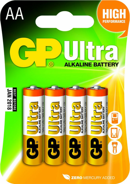 GP Batteries Ultra Alkaline AA Щелочной 1.5В батарейки