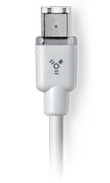 Apple Computer Thin FireWire Cable (4 to 6 pin - 1.8m) 1.8m White firewire cable