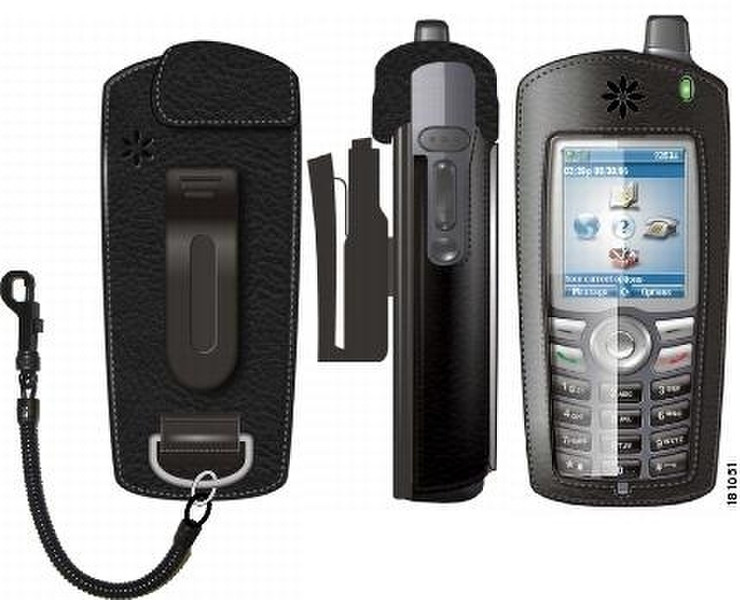 Cisco Unified Wireless IP Phone 7921G Leather Carry Case Черный