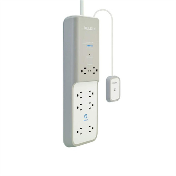 Belkin CNS08-T-06 8AC outlet(s) 120V 1.8m Grau, Weiß Spannungsschutz