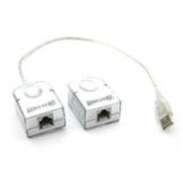 Intronics USB over CAT5 Extender 60м Белый кабель USB