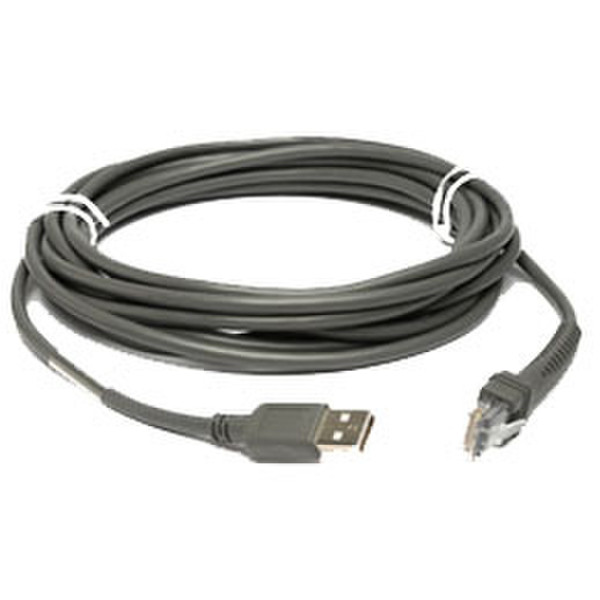 Zebra USB Cable: Series A 4.5м USB A Серый кабель USB