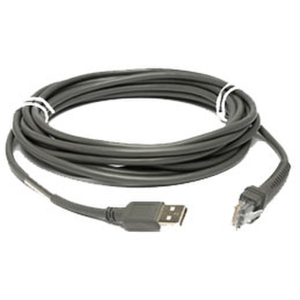 Zebra USB Cable: Series A 4.5m USB A Grau USB Kabel