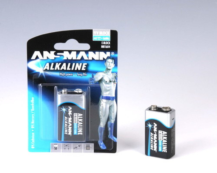 Ansmann Alkaline 9V-Block Alkaline 9V non-rechargeable battery