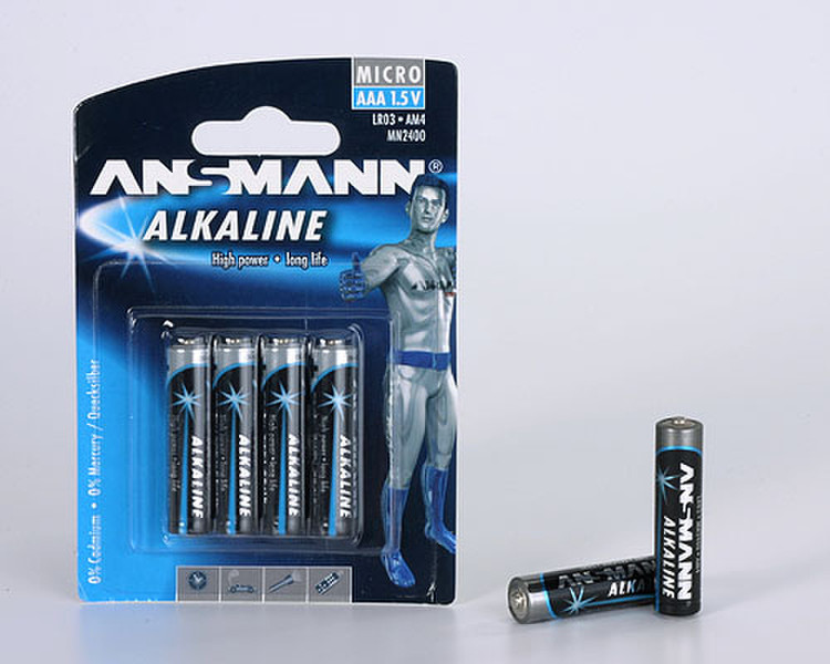 Ansmann 4 X Alkaline AAA Щелочной 1.5В батарейки