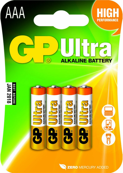 GP Batteries Ultra Alkaline AAA Щелочной 1.5В батарейки