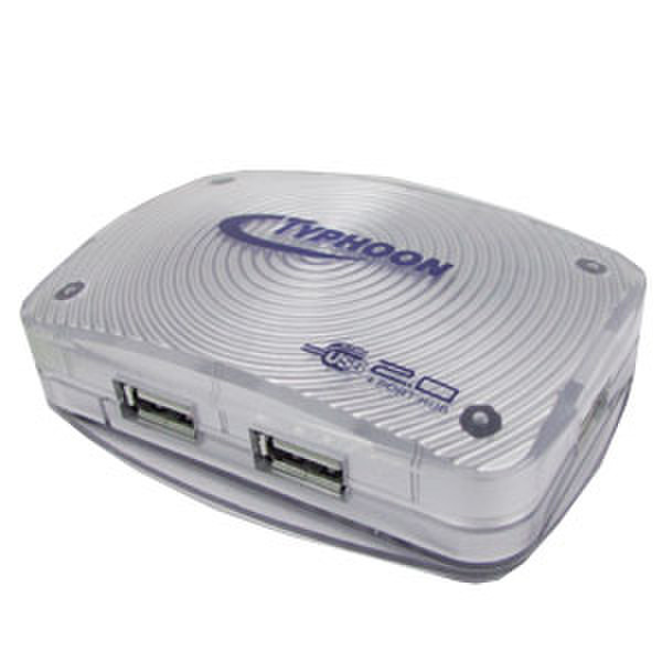 Typhoon 4 Port Hub USB 2.0 480Mbit/s Schnittstellenhub