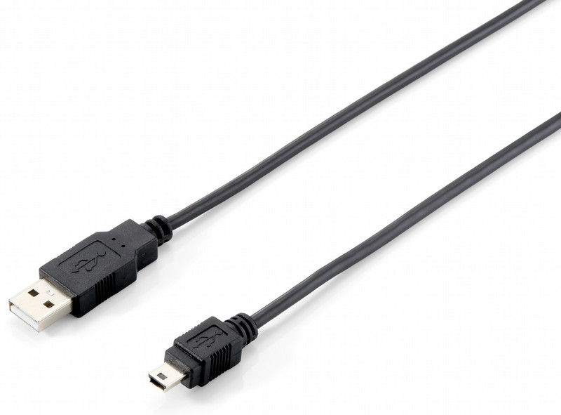 Equip USB A/mini-USB B 2.0 1.8m 1.8м USB A Mini-USB B Черный кабель USB
