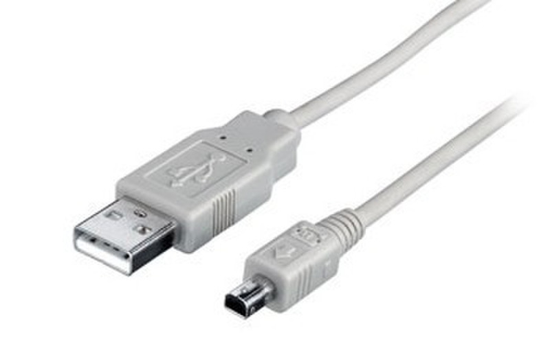 Equip Mini USB 2.0 Cable 1,8m 1.8м USB A Бежевый кабель USB