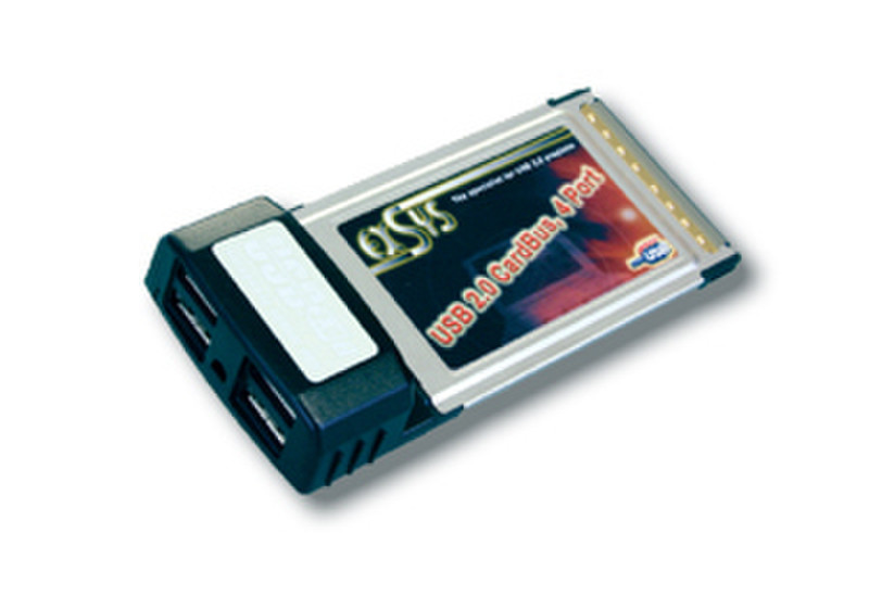 EXSYS EX-1204 CardBus PC-Card 4 Ports USB 2.0 interface cards/adapter