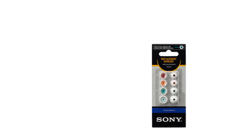 Sony EP-EX10A/WHI Silikon Weiß 8Stück(e) Kopfhörerkissen
