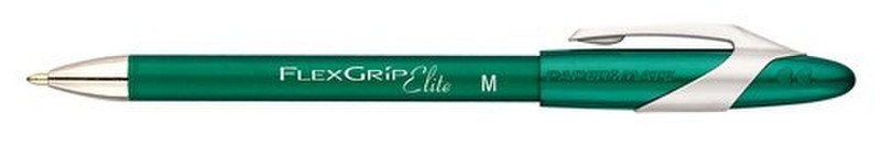 Papermate Ballpen PM Flexgrip Elite, Green, 12 Clip-on retractable ballpoint pen Bold Green 12pc(s)